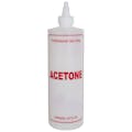16 oz. Natural HDPE Cylinder Bottle with 24/410 Twist Open/Close Cap & Red "Acetone" Embossed