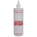 16 oz. Natural HDPE Cylinder Bottle with 24/410 Twist Open/Close Cap & Red "Cuticle Softener" Embossed