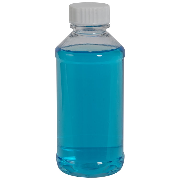 PET Modern Round Bottles with Plain Caps