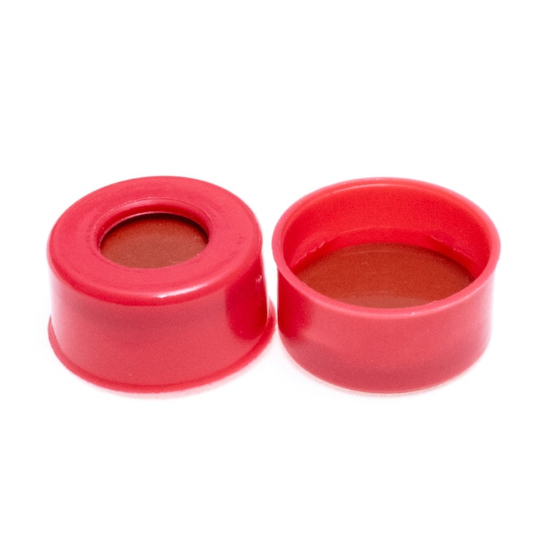 11mm Red Poly Crimp™ Seals with PTFE/Butyl Rubber Liners - Case of 1000