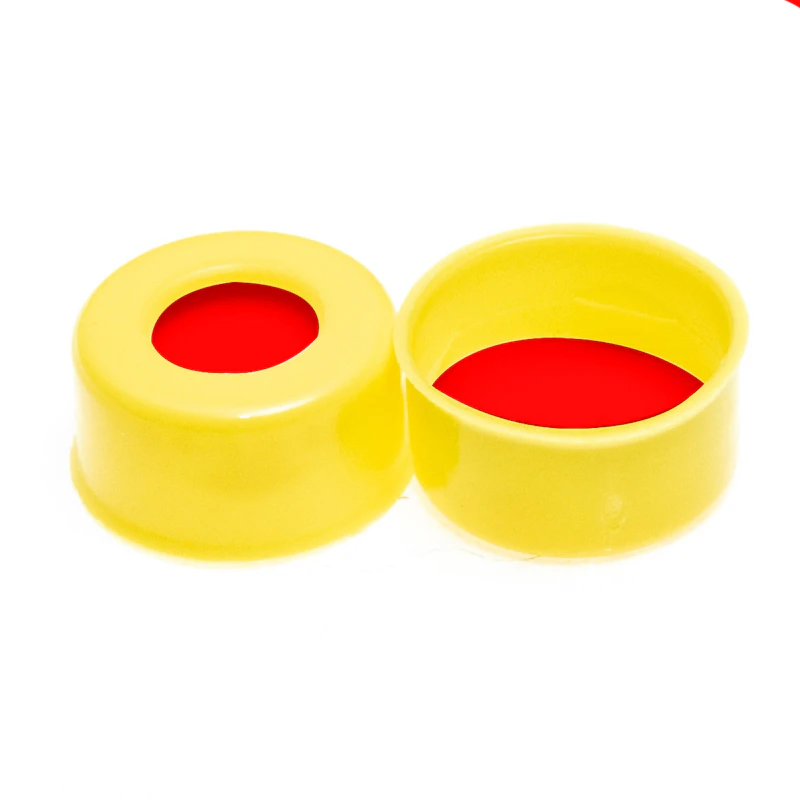 11mm Yellow Poly Crimp™ Seals with PTFE/Butyl Rubber Liners - Case of 1000