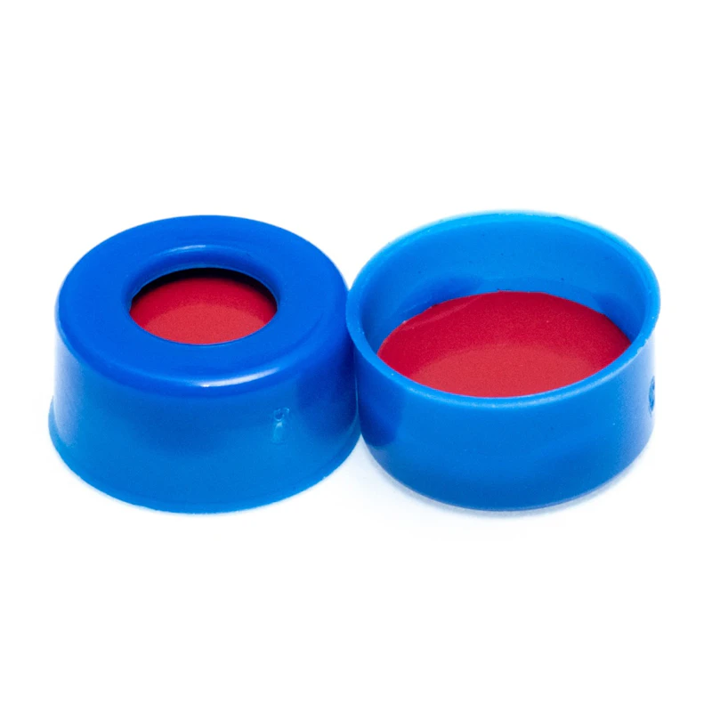 11mm Blue Poly Crimp™ Seals with PTFE/Silicone/PTFE Liners - Case of 1000