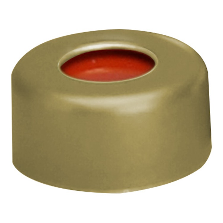 11mm Gold Preassembled Aluminum Seals with PTFE/Silicone Liners - Case of 1000