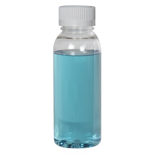 PET High Clarity Cosmo Round Bottles with CRC Caps