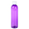 8 oz. Purple PET Cosmo Round Bottle with 24/410 White Polypropylene Ribbed CRC Cap with F217 Liner