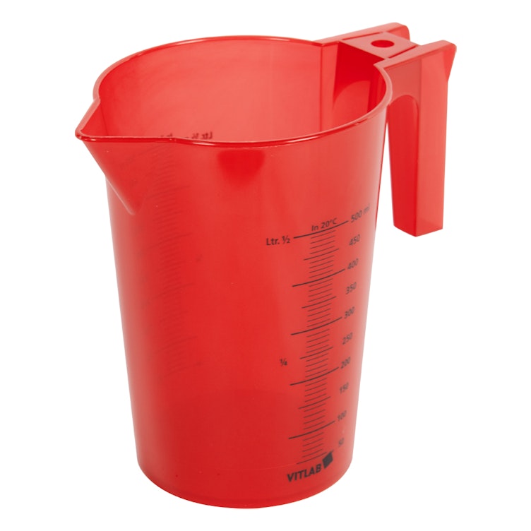 500mL Red Polypropylene Graduated Stackable Pitcher