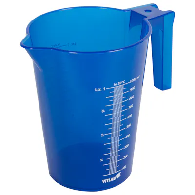 1000mL Blue Polypropylene Graduated Stackable Pitcher