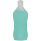 16 oz. Pinch Waist Natural HDPE Bottle with 28/400 White Ribbed Cap with F217 Liner