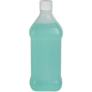 Oval Rubbing Alcohol Bottle with Plain Cap