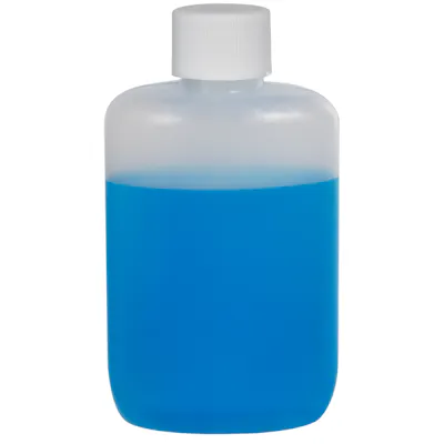 Oval HDPE Bottles with Plain Caps