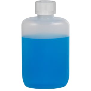 Oval HDPE Bottles with CRC Caps