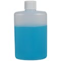 4 oz. Natural HDPE Oval Bottle with 20/410 White Ribbed Cap with F217 Liner