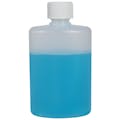 4 oz. Natural HDPE Oval Bottle with 20/410 White Ribbed CRC Cap with F217 Liner