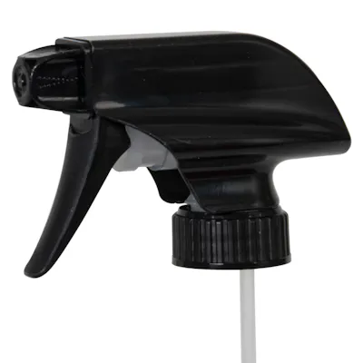 28/400 Black Economy Trigger Sprayer with 9-1/4" Dip Tube & 1.3mL Output