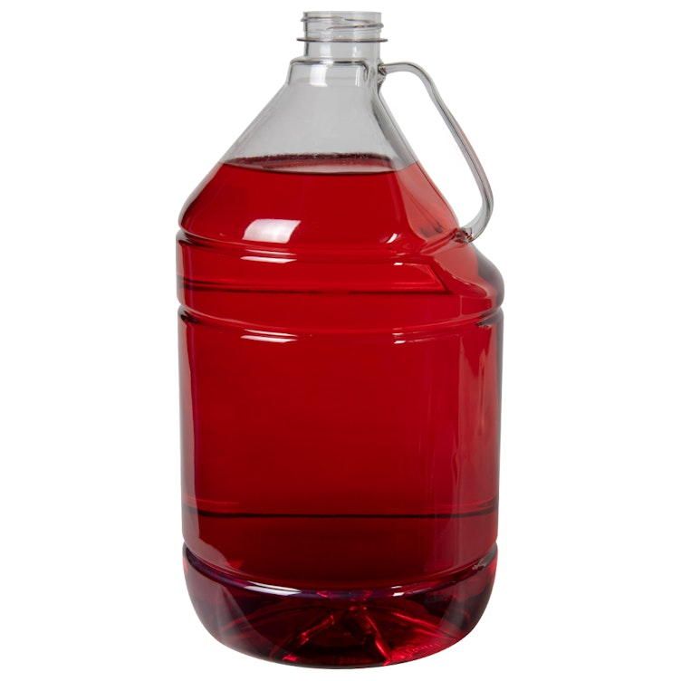 1 Gallon Clear PET Round Jug with Handle & 38/400 Neck (Cap sold separately)
