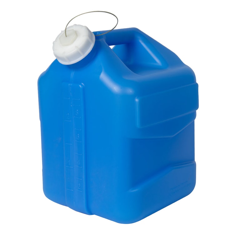 2-1/2 Gallon Blue Polyethylene 3rd Generation Jug with Cap