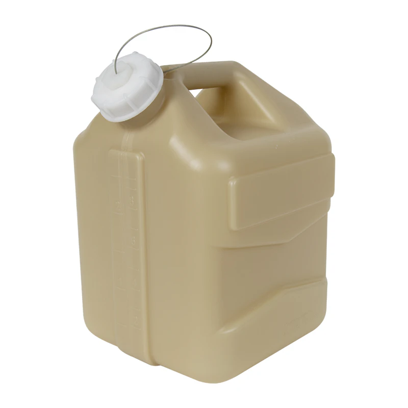 2-1/2 Gallon Tan Polyethylene 3rd Generation Jug with Cap
