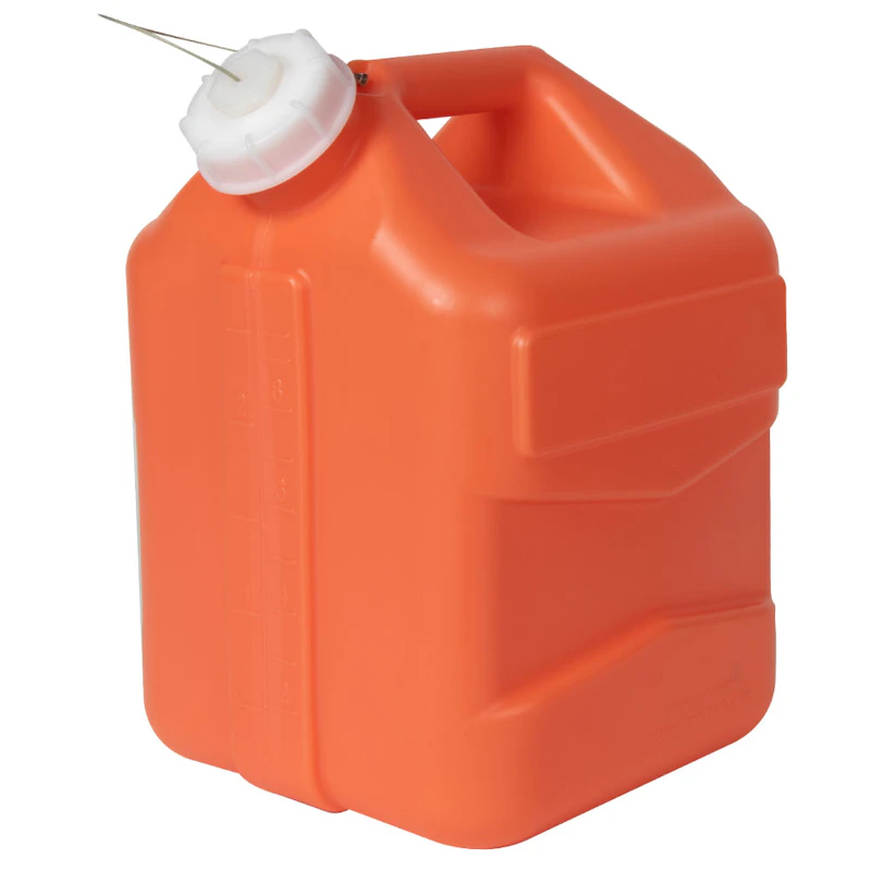 2-1/2 Gallon Orange Polyethylene 3rd Generation Jug with Cap