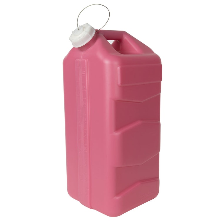5 Gallon Pink Polyethylene 3rd Generation Jug with Cap