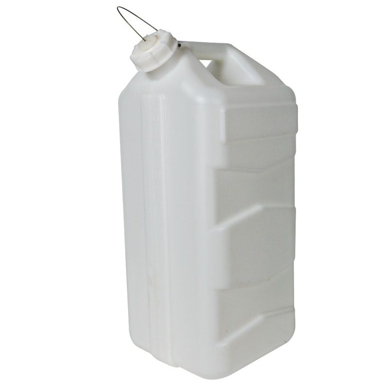 5 Gallon White Polyethylene 3rd Generation Jug with Cap