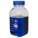 2000mL Clear Glass Square Wide Mouth Media Storage Bottle with GL80 Cap