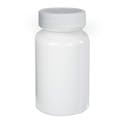 100cc White PET Packer Bottle with 38/400 White Ribbed Cap with F217 Liner