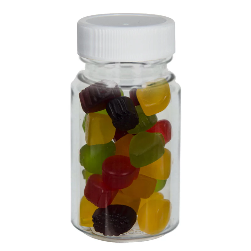 100cc Clear PET Packer Bottle with 38/400 White Ribbed Cap with F217 Liner