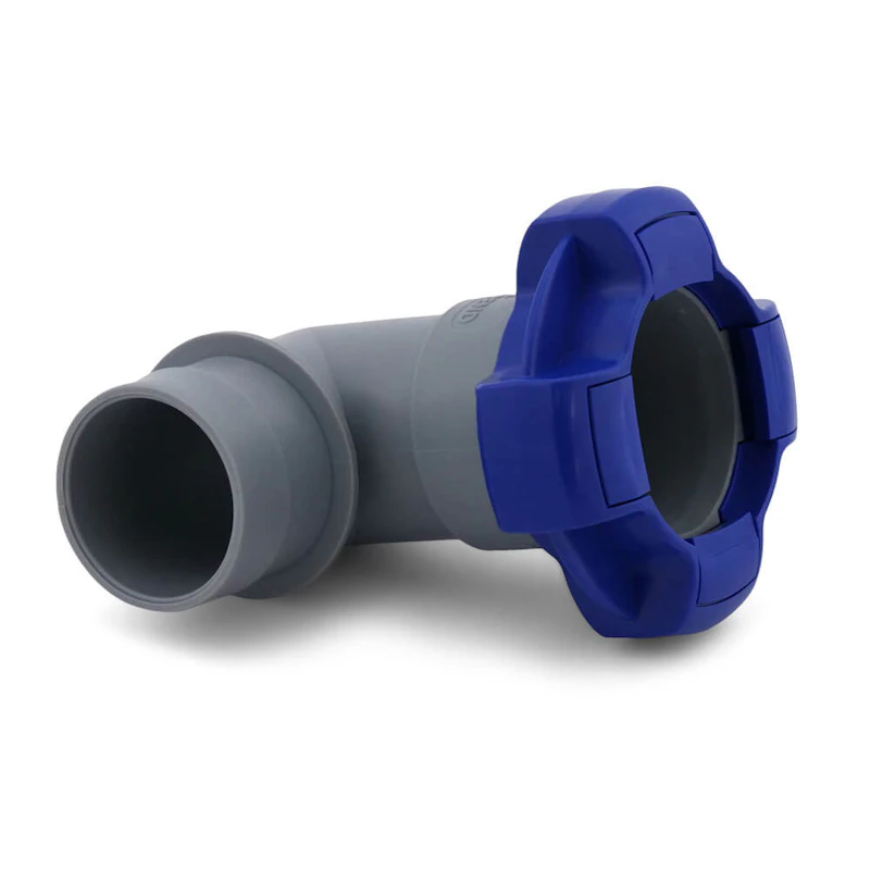 1-1/2" Gray Quad-Lok Socket Elbow Fitting