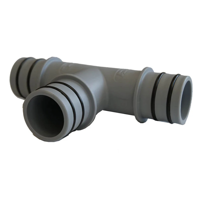 1-1/2" Gray Qwik-Lok® Tee Fitting