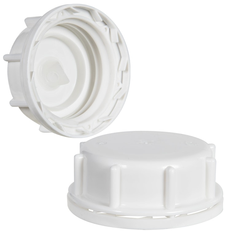 DIN51 White FLUXX® Vented Tamper-Evident Cap