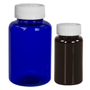 PET Colored Packer Bottles with CRC Caps