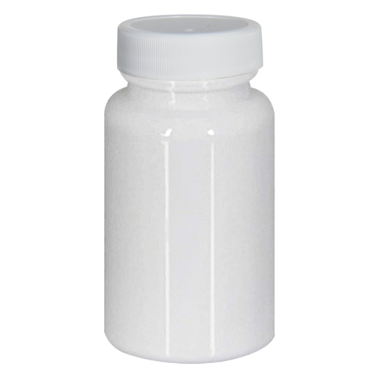 120cc White PET Packer Bottle with 38/400 White Ribbed Cap with F217 Liner