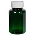 175cc Dark Green PET Packer Bottle with 38/400 White Ribbed CRC Cap with F217 Liner
