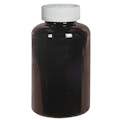 400cc Dark Amber PET Packer Bottle with 45/400 White Ribbed CRC Cap with F217 Liner
