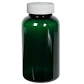 625cc Dark Green PET Packer Bottle with 53/400 White Ribbed CRC Cap with F217 Liner