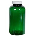 950cc Dark Green PET Packer Bottle with 53/400 White Ribbed Cap with F217 Liner