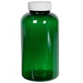 950cc Dark Green PET Packer Bottle with 53/400 White Ribbed CRC Cap with F217 Liner