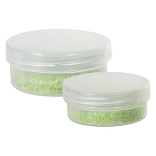 Polypropylene Low Profile Natural Jars with Caps