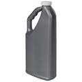 32 oz. Gray HDPE "No-Glug" Jug with 33/400 White Ribbed Cap with F217 Liner