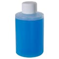 4 oz. Natural HDPE Cylinder Straight Bottom Bottle with 24/410 White Ribbed Cap with F217 Liner