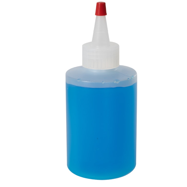 4 oz. Natural HDPE Cylinder Straight Bottom Bottle with 24/410 Natural Yorker Dispensing Cap