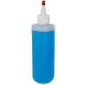 8 oz. Natural HDPE Cylinder Round Bottom Bottle with 24/410 Natural Yorker Dispensing Cap