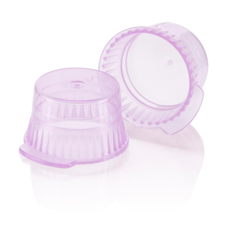 13mm Translucent Lavender Snap Cap for 13mm Glass Culture Tubes
