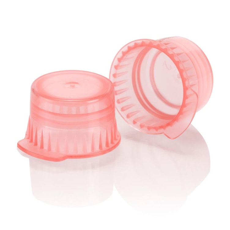 12mm Translucent Red Snap Cap for 12mm Glass Culture & Plastic Tubes & 13mm Evacuated Tubes