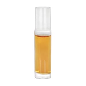 10mL Clear Flint Glass Roller Bottle Assembly with 16mm White Cap