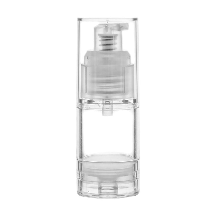 15mL Clear Airless Treatment Bottle with Pump & Cap