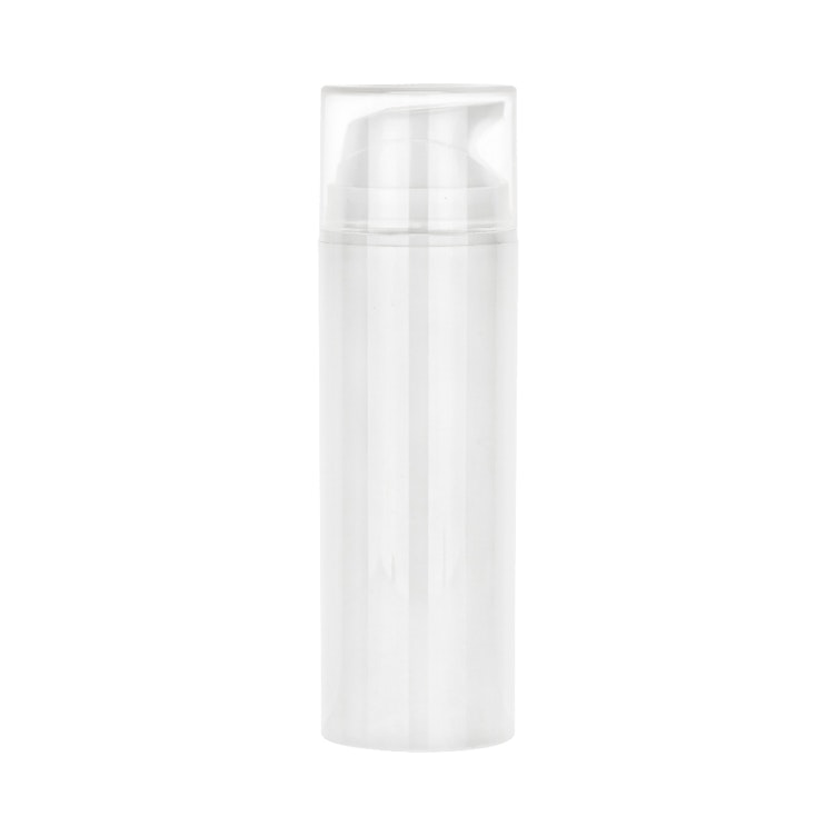 150mL White Airless Dispenser with 45mm Snap-On Cap & Natural Hood