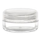 10mL Clear Acrylic San (AS) Round Jar with Natural Lid