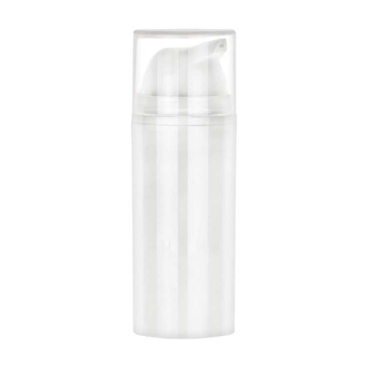 30mL White Airless Dispenser with 32mm Snap-On Cap & Natural Hood