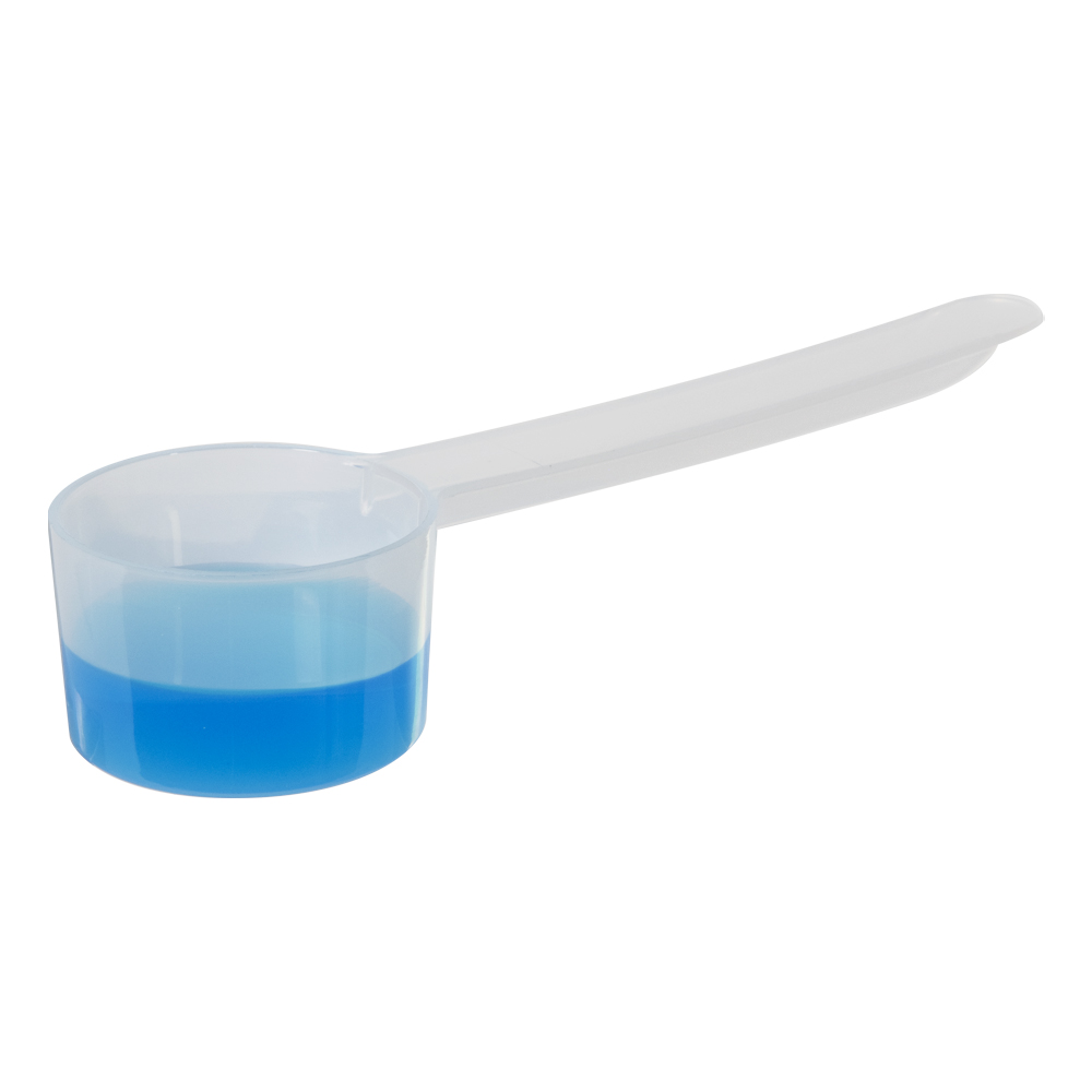 80cc Natural Polypropylene Scoop with Long Handle | U.S. Plastic Corp.